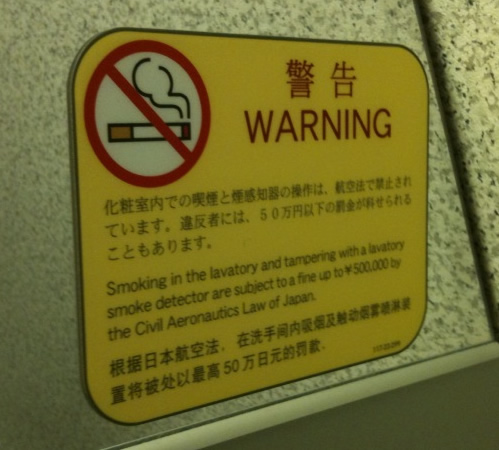smoke detector warning ANA